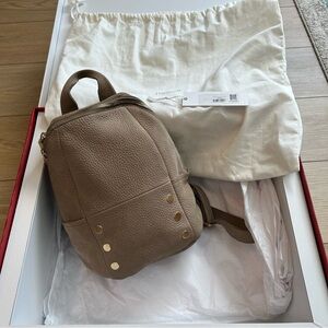 Hammitt Tan Suede Backpack with Gold Accents